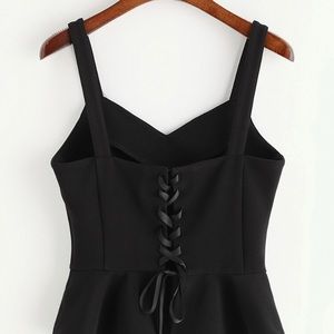 🌸Princess Seam Lace Up Back Peplum Bustier top🌸